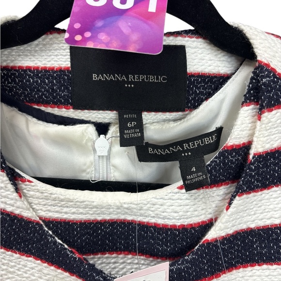 NWT Banana Republic Dress & Blazer Set in navy & red - Size 4 Dress / 6P Blazer - Picture 9 of 10